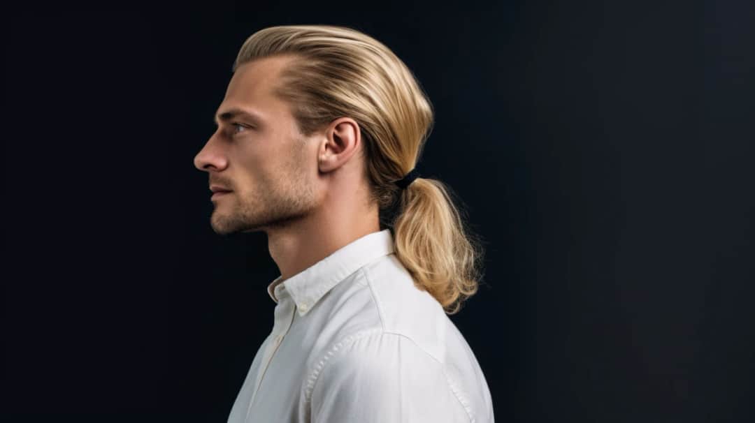 Fryzury męskie kucyk: Klasyczna fryzura dla mężczyzn z długimi włosami